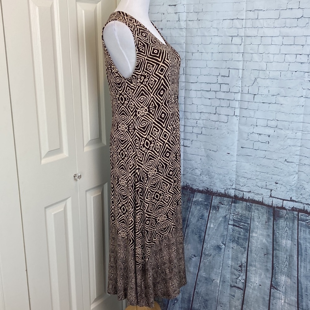 Soft Surrounding Tulum Sleeveless Jersey Maxi Tank Dress M Geo Print Lagenlook - Picture 10 of 16